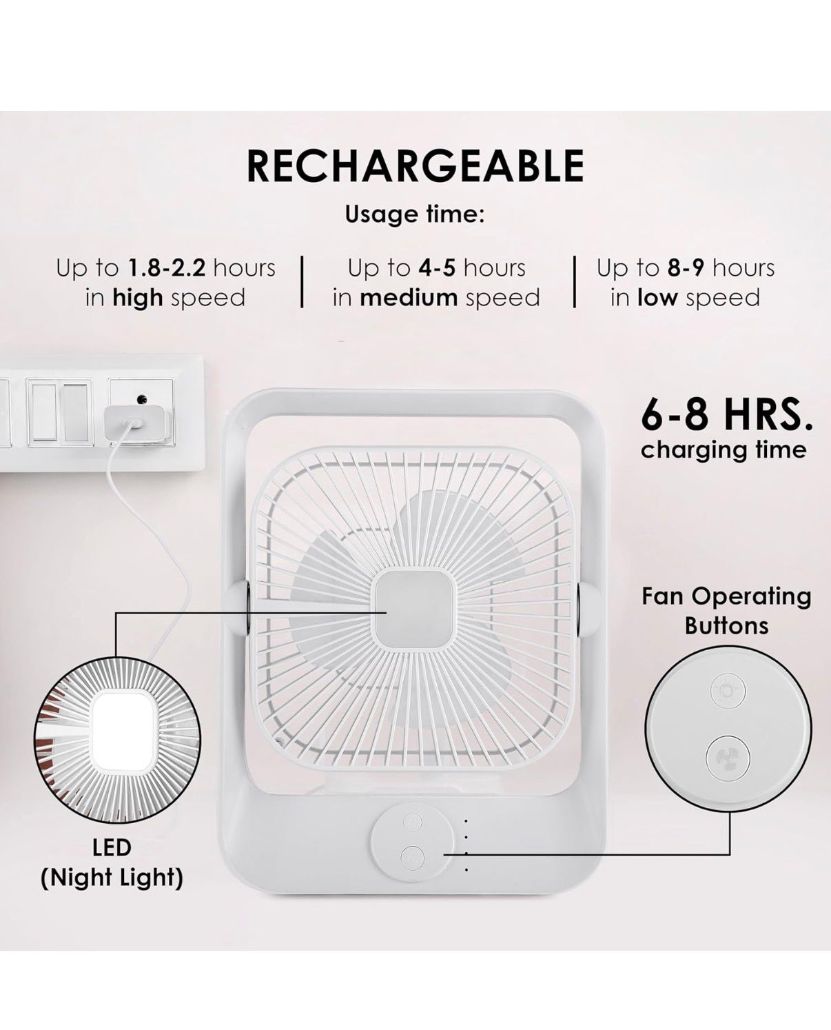Mini Portable Desk Fan  Quiet Cooling Fan