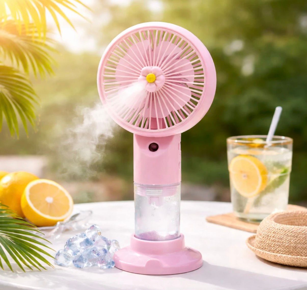 Portable Water Mist Fan for Travel, Outdoor & Summer Cooling